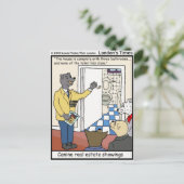 Carte Postale Canine Ventes Immobilières Drôle Cadeaux & Tee - s (Debout devant)