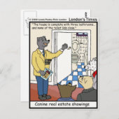 Carte Postale Canine Ventes Immobilières Drôle Cadeaux & Tee - s (Devant / Derrière)