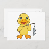 Carte Postale Canne à pêche pêche pêcheur (Devant / Derrière)