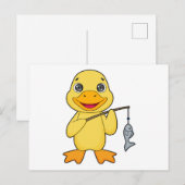 Carte Postale Canne à pêche pour la pêche au canard (Devant / Derrière)