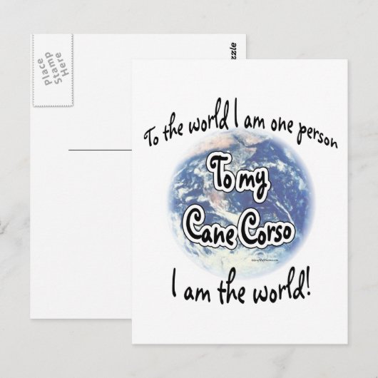 Carte Postale Canne Corso World 2 (Devant / Derrière)