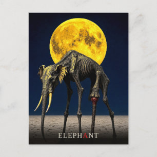Carte Postale Canne d'éléphant gothique surréaliste