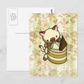 Carte Postale Cannelle Apple Kitty (Devant / Derrière)