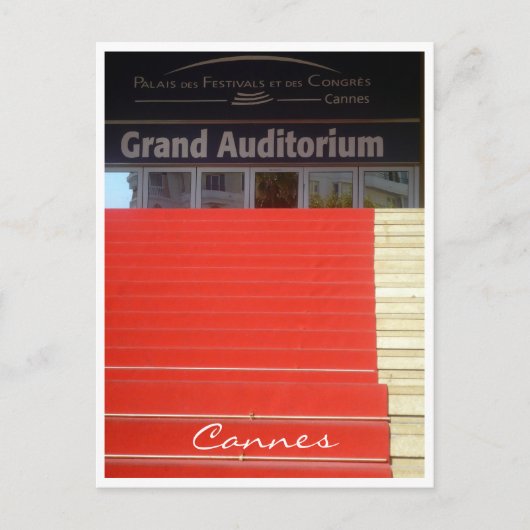 Carte Postale cannes à tapis rouge (Devant)