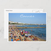 Carte Postale cannes au bord de la plage (Devant / Derrière)