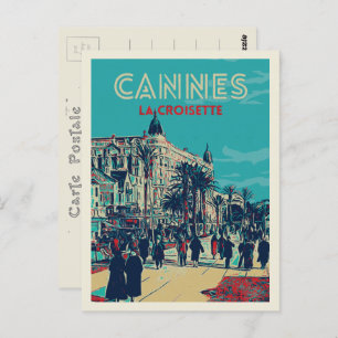 Carte Postale Cannes Côte d'Azur France, vue rétros Croisette