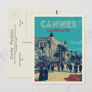 Carte Postale Cannes Côte d'Azur France, vue rétros Croisette