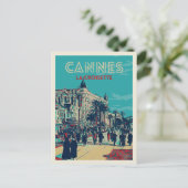 Carte Postale Cannes Côte d'Azur France, vue rétros Croisette (Debout devant)