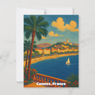Carte Postale Cannes France Côte d'Azur Vintage
