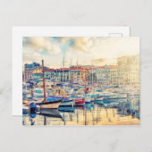 Carte Postale Cannes le soir (Devant / Derrière)