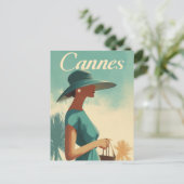 Carte Postale Cannes mode vintage (Debout devant)