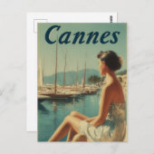 Carte Postale Cannes vintage (Devant / Derrière)
