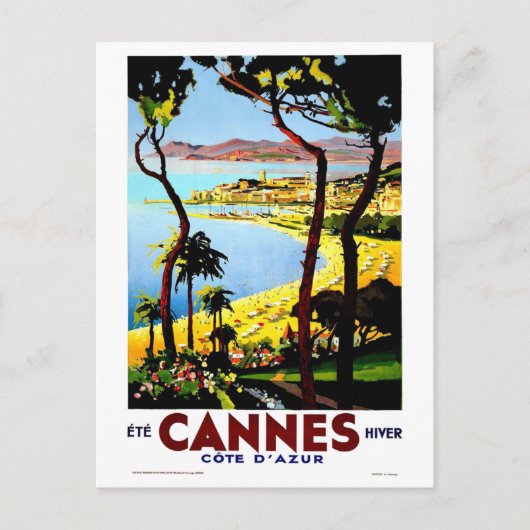Carte Postale Cannes vintage France - Voyages d'hiver (Devant)
