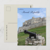 Carte Postale Cannon à Spis Castle République slovaque (Devant / Derrière)