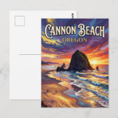 Carte Postale Cannon Beach Oregon (Devant / Derrière)