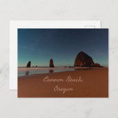 Carte Postale Cannon Beach Oregon Haystack Rock (Devant / Derrière)