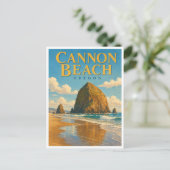 Carte Postale Cannon Beach Oregon Haystack Rock GeoSaga (Debout devant)