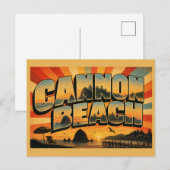Carte Postale Cannon Beach Oregon Stack Forestier Art (Devant / Derrière)