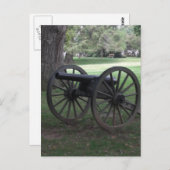 Carte Postale Cannon de guerre civile à Gettysburg (Devant / Derrière)