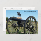 CARTE POSTALE CANNON ET LE MONUMENT DE LA VIANDE (Devant / Derrière)