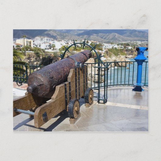 Carte Postale Cannon sur Balcon de Europa à Nerja (Devant)