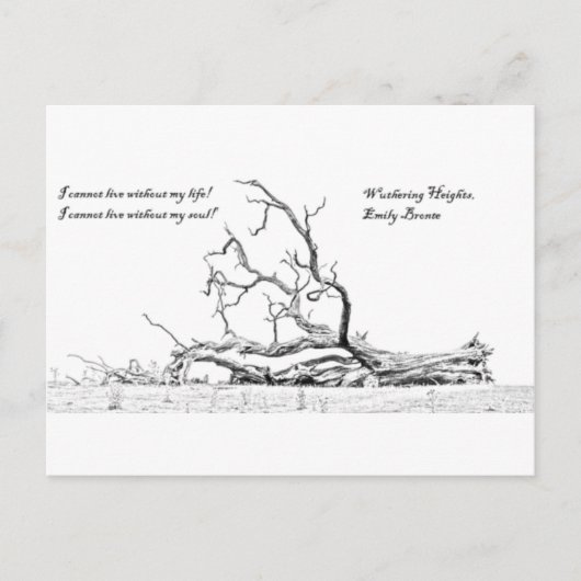 Carte Postale Cannot Live Without My Soul Wuthering Heights (Devant)