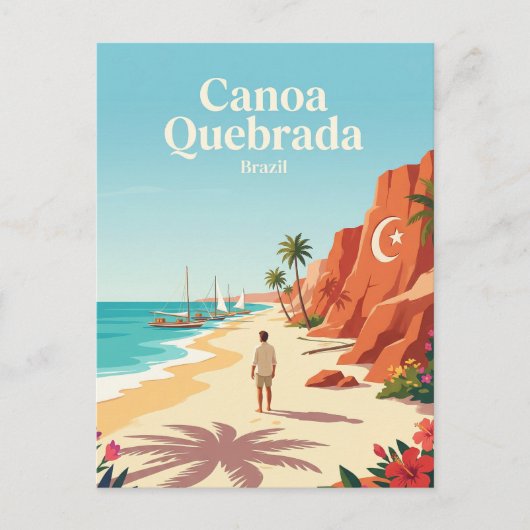 Carte Postale Canoa Quebrada Brésil (Devant)