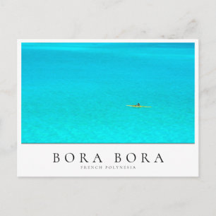 Carte Postale Canoë à Outrigger dans la lagune de Bora Bora, Pol