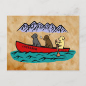 Carte Postale Canoë Labrador Retrievers in the Mountain (Devant)
