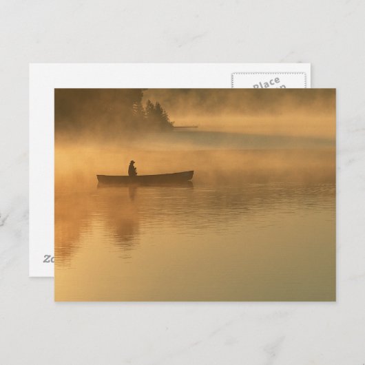 Carte Postale canoéiste, Parc Algonguin, Ontario, Canada. (Devant / Derrière)