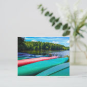 Carte Postale Canoës à Raleigh (Debout devant)