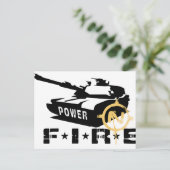 Carte Postale Canon militaire Fire Power (Debout devant)