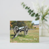 Carte Postale Canon sur le champ de bataille de Gettysburg (Debout devant)