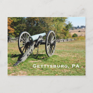 Carte Postale Canon sur le champ de bataille de Gettysburg