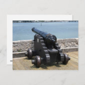 Carte Postale Canon sur le mur du château (Devant / Derrière)