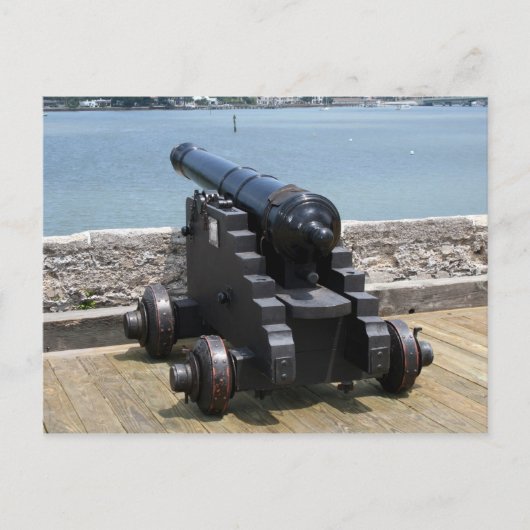 Carte Postale Canon sur le mur du château (Devant)