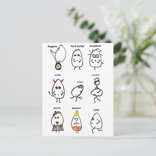 Carte Postale Canons à oeufs amusants (Debout devant)