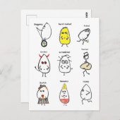 Carte Postale Canons à oeufs amusants (Devant / Derrière)