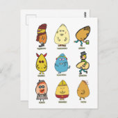 Carte Postale Canons à oeufs amusants (Devant / Derrière)