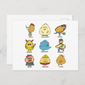 Carte Postale Canons à oeufs amusants (Devant / Derrière)