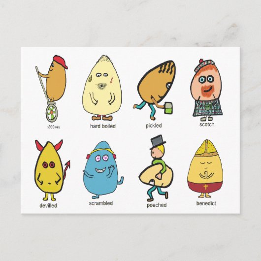 Carte Postale Canons à oeufs amusants (Devant)