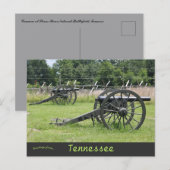 Carte Postale Canons à Stones River Natl Champ de bataille Tenne (Devant / Derrière)