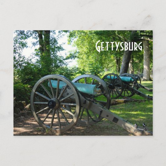 Carte Postale Canons du champ de bataille national de Gettysburg (Devant)