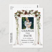 Carte Postale Canopée mariage Forêt verte Changement Floral Date (Devant / Derrière)