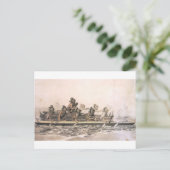 Carte Postale Canot des îles Sandwich. Hawaï. c. 1778 (Debout devant)