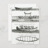 Carte Postale Canot des Iroquois (Devant / Derrière)