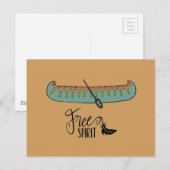 Carte Postale Canot Esprit Libre (Devant / Derrière)