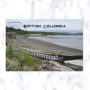 Carte Postale Canot Namgout à Alert Bay Colombie-Britannique