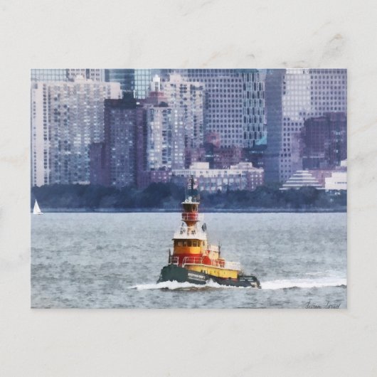 Carte Postale Canot pneumatique par Manhattan Skyline (Devant)
