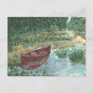 Carte Postale Canot rouge